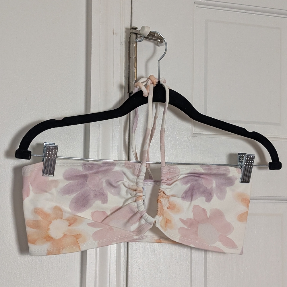 EUC Aritzia Sunday Best Cora Halter Tie Bandeau Top | Women's Size Small